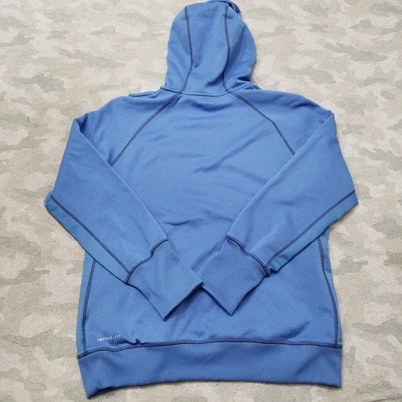 Nike Sweatshirt Womens XL Blue Therma Fit Pockets Hooded Long Sleeve - Picture 8 of 13